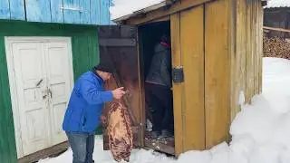 🔥 COZY WINTER DAY! Outdoor Cooking & Ribs Preparation in Our Carpathian Home