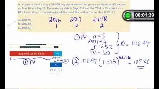 CFA Level 1 SS15 Solved Problem - Fixed Income - Bond Valuation