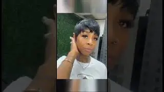 Quick weave pixiecut #hair #hairstyle #alopecia #haircut #closureinstall #hairtutorial