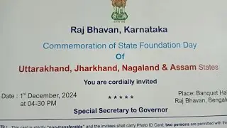 Raj bhavan Karnataka commemoration of state foundation day uttarakhand. jharkhand.Nagaland.& Assam 