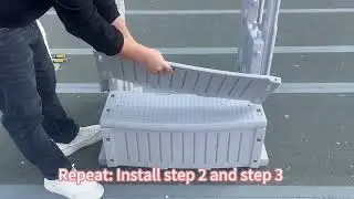 4 steps pool ladders installations for above ground