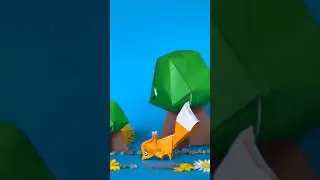 Origami Fox | DIY Paper Crafts | Easy Origami Toys #shorts
