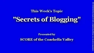 The Best Online Training -Sunrise Business Mastermind -Secrets of Blogging