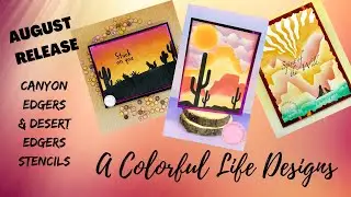 A Colorful Life Designs - Canyon and Desert Edger Stencils