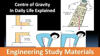 What is Center of Gravity ?How it is used in Daily life?Applications PPT ENGINEERING STUDY MATERIALS