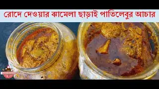 রোদে দেওয়ার ঝামেলা ছাড়াই পাতিলেবুর আচার ।। Lemon Pickle Recipe | |  Lebur Achar