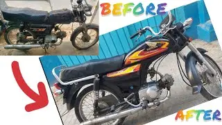 CD 70🔥 Old Bike to New Bike Transformation 🏍️ Amazing Motorcycle Restoration 2025 ✨ #BikeRestoration