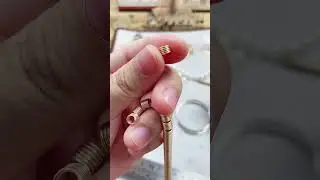 Make a Pearl Necklace with Wire Spring Chain! 🤍✨