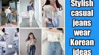 Modren summer Jeans outfits ideas/Korean jeans style/girls shot tops