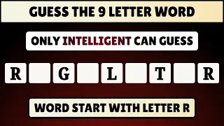 Guess the 9 Letter Word - R Letter Words 🤓 | Word Quiz