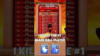 Я убил лучшего игрока в Roblox Blade Ball #bladeball