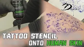 How to Transfer Tattoo Stencil onto Human Skin | Dragoart Tattoo Tutorial