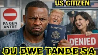 US Citizen Atansyon lew ap Vwayaje, Ajan an dil US Passport li Anile pandanl rive Airport. Ann tande