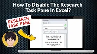 How To Disable The Research Task Pane In Excel?