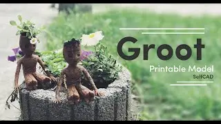 How to model a 3D Printable Groot: SelfCAD Tutorial-Part 1
