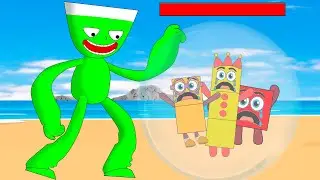Rescue Numberlock 1,2 and 3 - Numberblocks Math Game | Escape the Green Monster Challenge