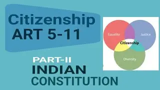 The Constitution of India, 1950 | Part II | Art.(5-11) | Citizenship
