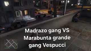 GTA 5 Madrazo gang VS Marabunta gang VS police.  Vespucci