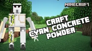 How to Craft Cyan Concrete Powder in Minecraft 2024?