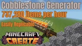 Cobblestone Generator | Infinite Cobblestone Per Second | Ultimate Machine | Create Mod