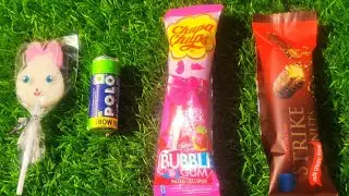 HELLO KITTY 🐈 POP , POLO MAUTH FRESH TUBE, PINK CHUPA CHUP, STRIKE CHOCOLATE 🍫#asmr #icecream#asmrea