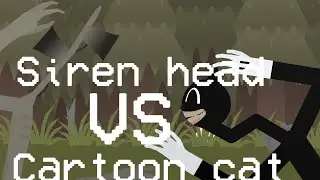 Cartoon cat vs siren head (remake) stick nodes (Trevor Henderson battle)