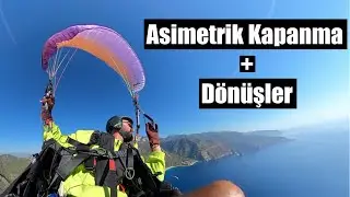 SIV Asimetrik Kapanmalı Dönüş | Yamaç Paraşütü vLog | Paragliding Ölüdeniz | UP Kibo