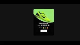 how to create animations using html and css.User Interface for a Nike product using Html and Css.
