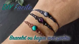 Bracelet ou bague bohème en micromacramé avec perles |Tutoriel DIY Rapide