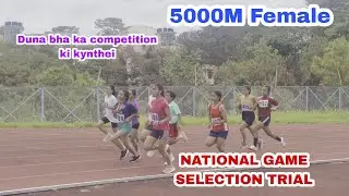 5000 M Female Selection trial for National Game Khasi hills region