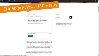 H5P Tutorials: Sneak preview of H5P Essay