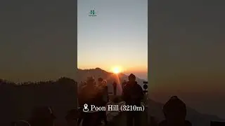 Sunrise with Dhaulagiri and Annapurna ranges from Poon Hill 3210m.  #poonhilltrek #springtrek2026