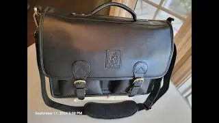 100% Leather Messenger Bag / Leather Briefcase / Leather Notebook/Laptop Bag: Herring Aldgate Bag.