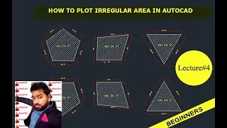 Irregular Plot Design in AutoCAD || How to plot Irregular Area in AutoCAD || Irregular plotting