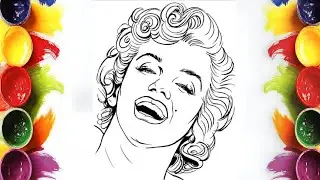 Relaxing Learning: How to Color Marilyn Monroe | Mini Artist Coloring Tutorial