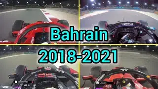 F1.  GP.  Bahrain.  Pole position 2018-2021 (Verstappen. Hamilton. Leclerc. Vettel)
