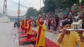Live Ganga Aarti Janki Jula punananda Ghat #ganga #gangaaarti #hinduprayer 