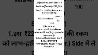 final account with adjustments|provision for bad debts| #shorts #viral