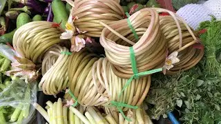 Morning Countryside Market Tour | Fresh fishes and veggies | Foods & Daily Life Activity of Vendors