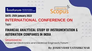IEEEFORUM INTERNATIONAL CONFERENCE | PRESENTED BY: JOSHI VIDHI YATISHKUMAR | 25th JANUARY 2022