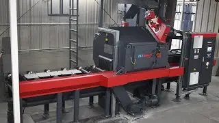 Roller conveyor shot blasting machine P-600x200