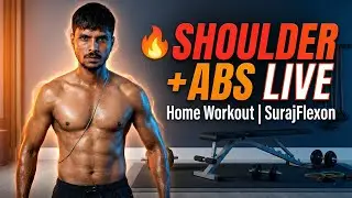 Shoulder + Abs Workout LIVE 💪🔥 | Build Wide Shoulders & Strong Core | Home/Gym Training