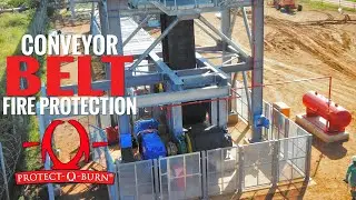 Conveyor Belt Fire Protection with Protect-o-Burn's patented Self Expanding Fire Fighting Foam