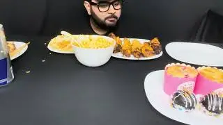 Big Indian Mukbang 🇮🇳 | Rice, Egg Curry, Chicken Roast, Papad & Cupcake 🍗🍚 | Mukbang With SKY