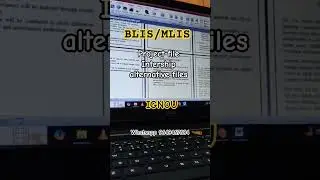 blis project mlis project file mlis internship blis internship alternative #ignou #librarycourse