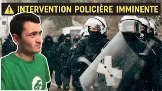 Activistes VS Pelle m&eacute;canique g&eacute;ante &agrave; L&uuml;tzerath (Allemagne)