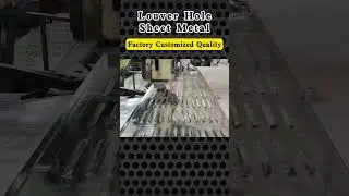 Louver hole perforated patterned sheet metal air vent cover #sheetmetal #factory #machine#shorts