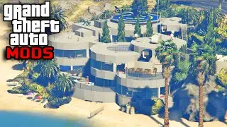 GTA 5 - Nova Mansão de Luxo LifeInvader na Praia! GTA V Mod Propriedades