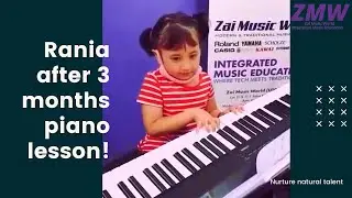 Rania after 3 months piano lesson! Nurture natural talent