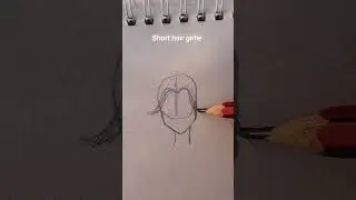 Short hair girlies ✨ #hair #draw #art #youtubeshorts #ytshorts #status #shorts